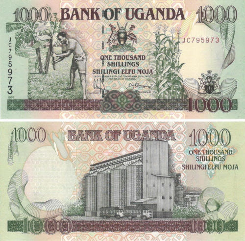 фото Уганда 1000 шиллингов 1998 UNC (P36)