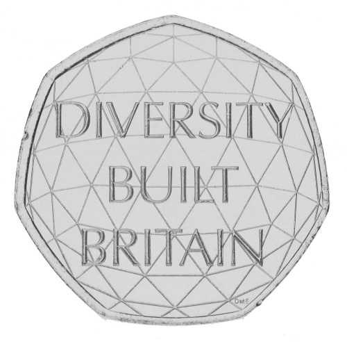 фото Великобритания 50 пенсов 2020 UNC Разнообразие Великобритании