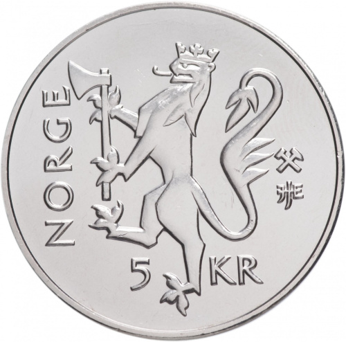 фото Норвегия 5 крон 1997 UNC (KM#461)