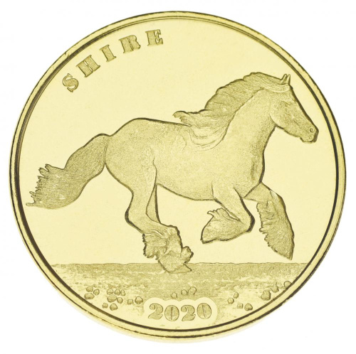 фото Сен-Дени 1 крона 2020 UNC Конь Лошадь - Шайр