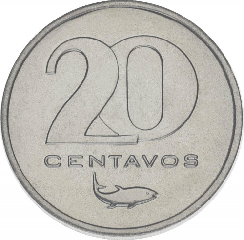 фото Кабо-Верде 20 сентаво 1977-1980 VF-AU