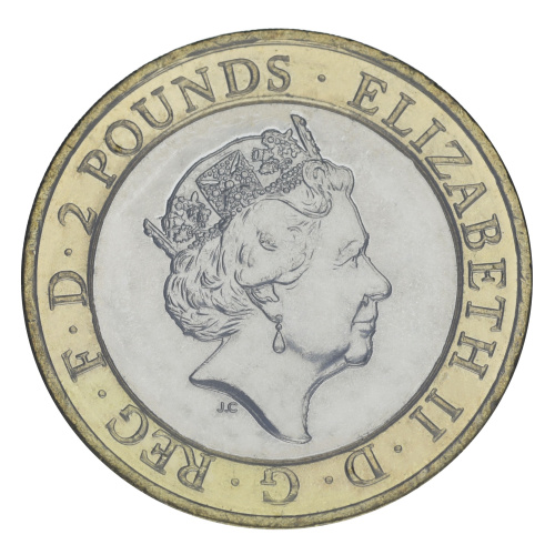 фото Великобритания 2 фунта 2015 Биметалл UNC Первая мировая война