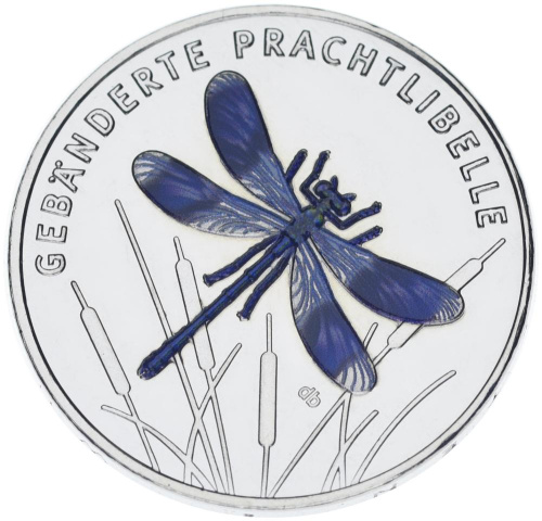 фото Германия 5 евро 2023 UNC Насекомое - Стрекоза
