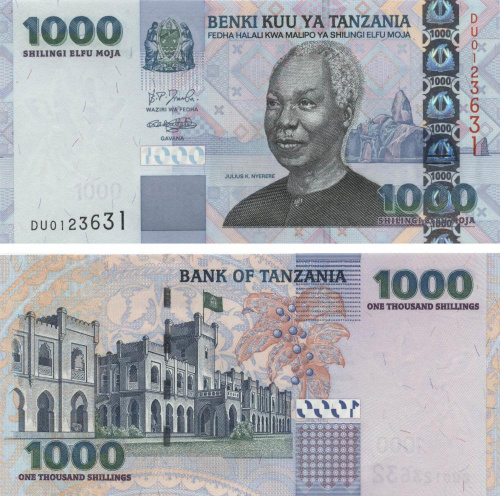 фото Танзания 1000 шиллингов 2003 UNC (P36a)
