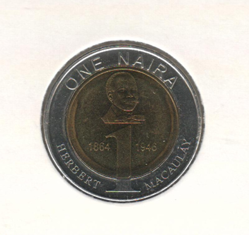 фото Нигерия 1 найра 2006 «Герберт Макаулай» UNC (KM#18)