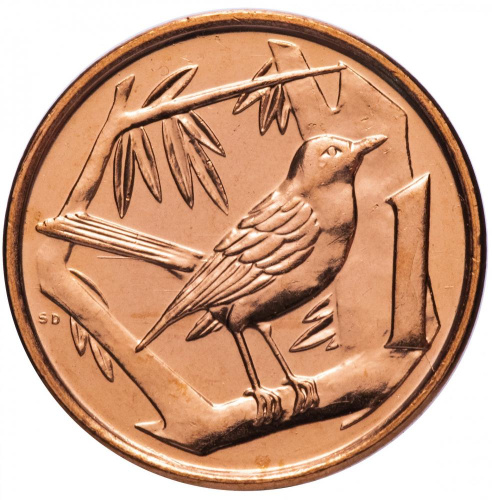 фото Каймановы острова 1 цент 2008 UNC (KM#131)