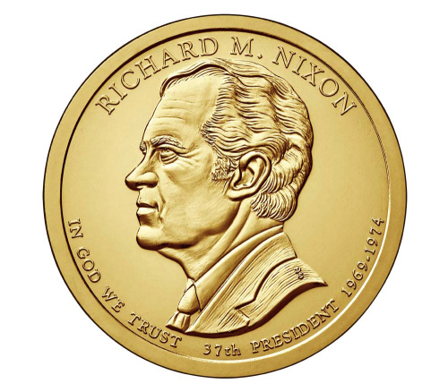 фото США 1 доллар 2016 P «37-й Президент Ричард Никсон» UNC (KM#619)