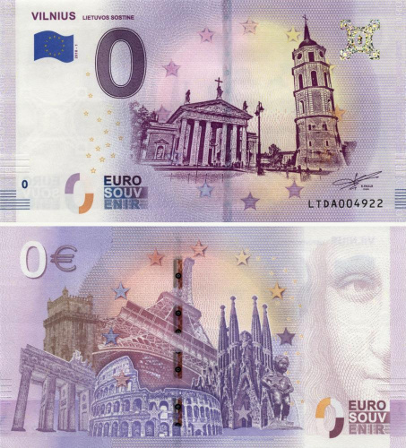 фото Литва 0 ЕВРО 2018 «Вильнюс - столица Литвы» UNC