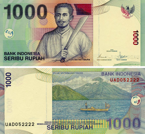 фото Индонезия 1000 рупий 2000 (2009) UNC (P141j)