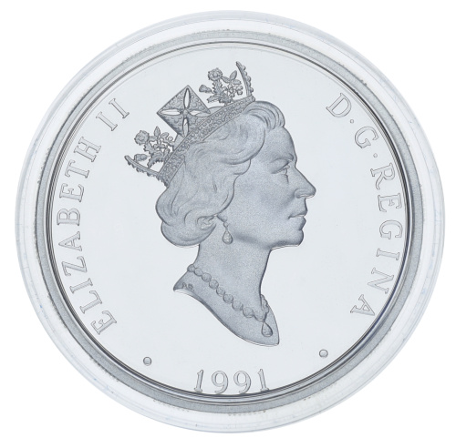 фото Канада 20 долларов 1991 Серебро Proof Канадская авиация - De Havilland Canada DHC-2 Beaver (Ag 925, 31,1 гр.)