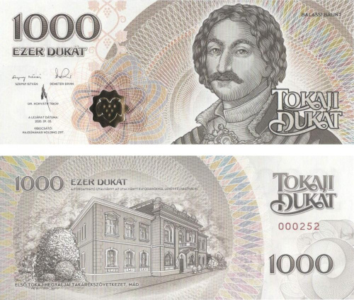 фото Венгрия 1000 дукат 2015-2016 UNC Местная валюта