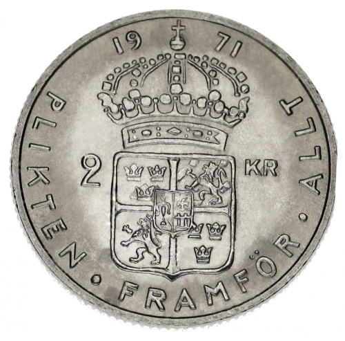 фото Швеция 2 кроны 1968-1976 AU-UNC