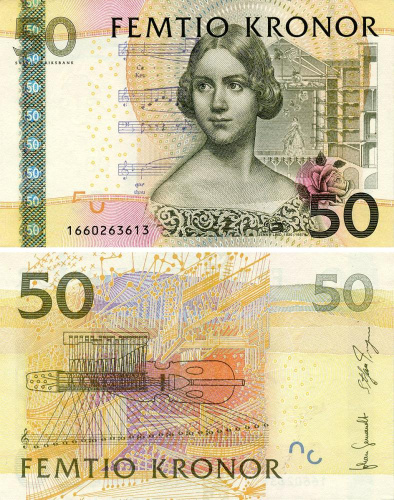 фото Швеция 50 крон 2011 AU-UNC (P64c)