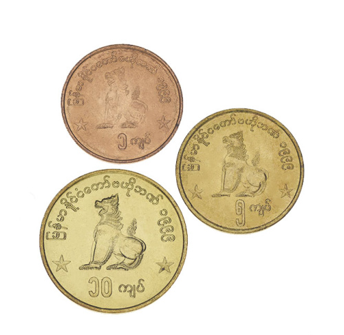 фото Мьянма (Бирма) набор из 3 монет 1999 AU-UNC 1, 5, 10 кьят
