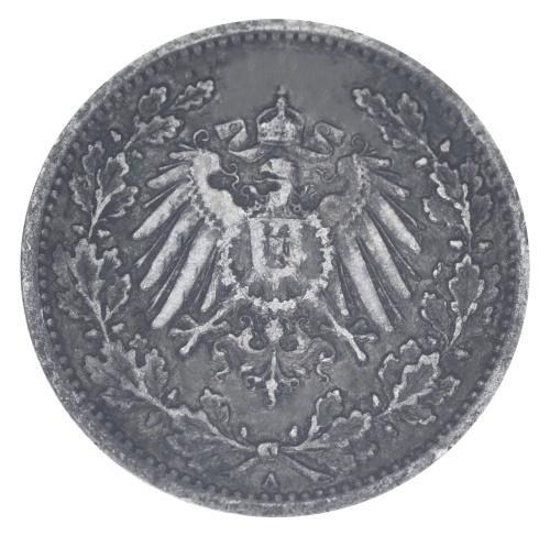 фото Германия 1/2 марки 1907 Серебро F-VF