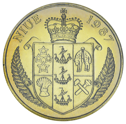 фото Ниуэ 5 долларов 1987 UNC Теннис Штеффи Граф