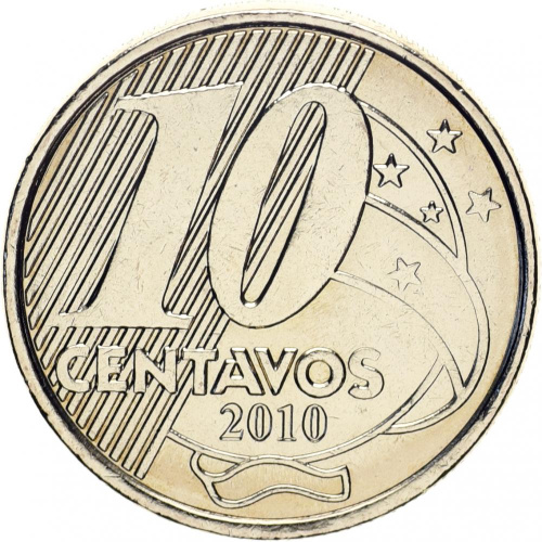 фото Бразилия 10 сентаво 2010 UNC