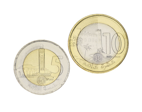 фото Марокко набор из 2 монет 2015-2016 UNC