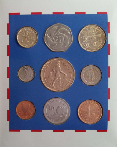 фото Гибралтар набор из 9 монет 1990 UNC