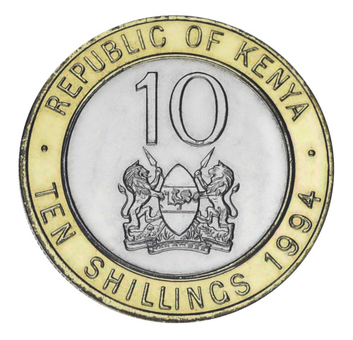 фото Кения 10 шиллингов 1994 Биметалл AU-UNC