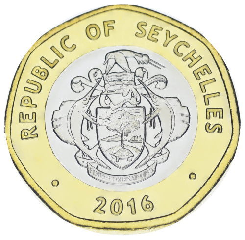 фото Сейшельские острова 10 рупий 2016 Биметалл UNC Черепаха
