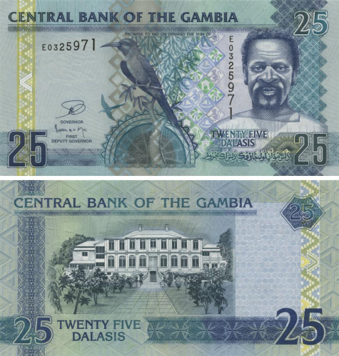 фото Гамбия 25 даласи 2013 UNC (P27)