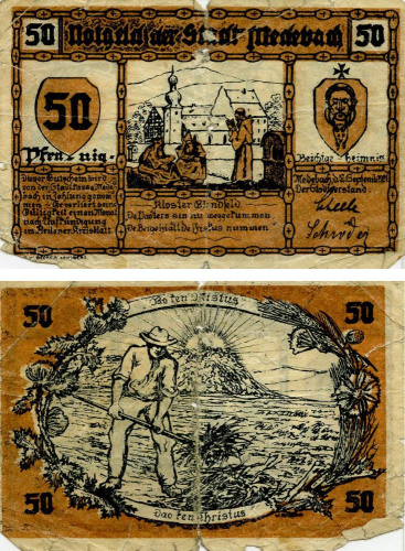 фото Германия Нотгельд  50 пфеннигов 1921 G-VG Медебах