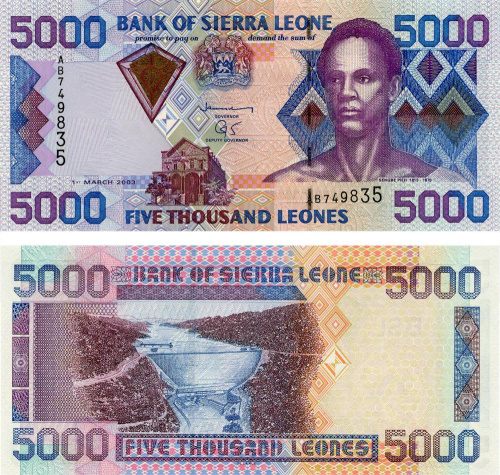фото Сьерра-Леоне 5000 леоне 2003 UNC (P27b)