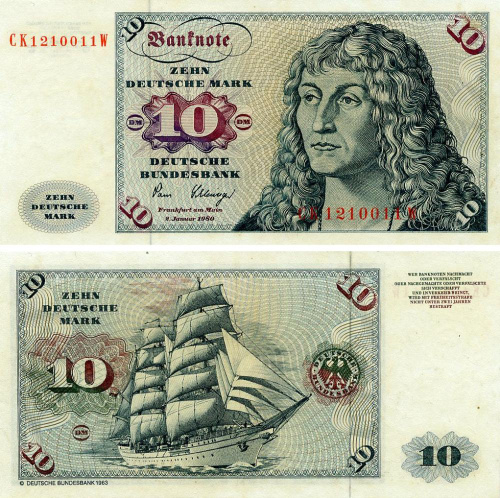 фото Германия 10 марок 1980 VF-AU (P31a)