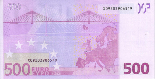 фото Германия 500 евро 2002 X R018 AU-UNC