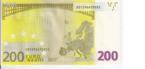 фото Германия 200 евро 2002 X R005 Дуйзенберг AU-UNC