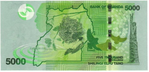 фото Уганда 5000 шиллингов 2010 UNC (P51a)