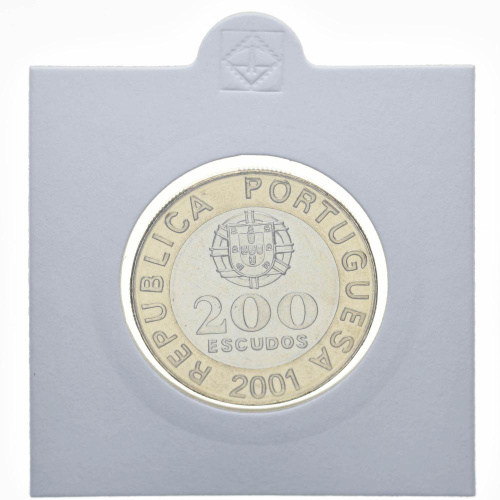 фото Португалия 200 эскудо 2001 Биметалл UNC