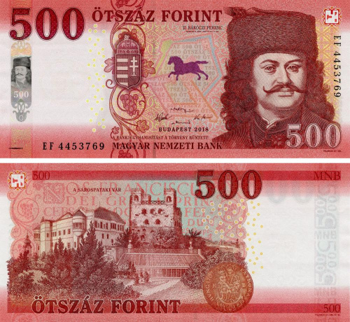 фото Венгрия 500 форинтов 2018 UNC (PW202)