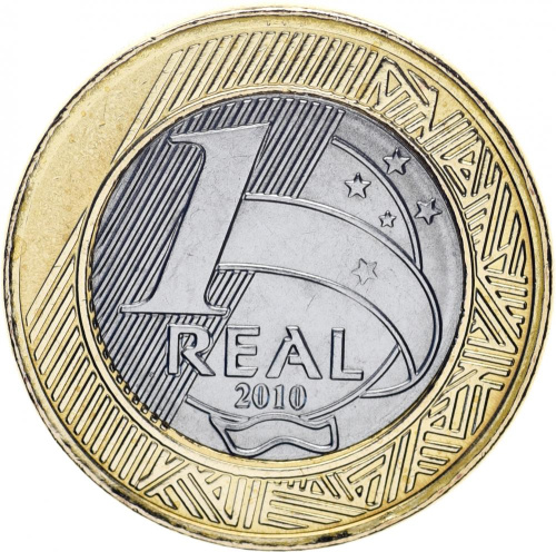 фото Бразилия 1 реал 2010 UNC