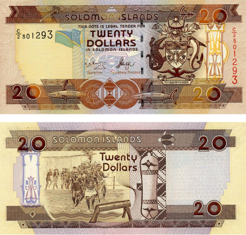 фото Соломоновы острова 20 долларов 2009 UNC (P28b)