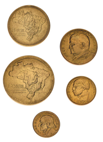 фото Бразилия набор из 5 монет 1942-1956 VF-AU 10, 20, 50 сентаво, 1, 2 крузейро
