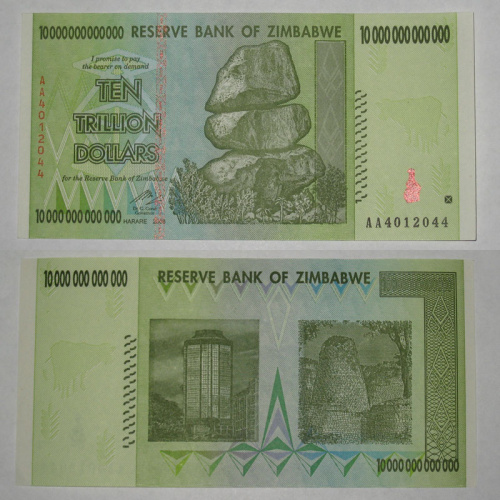 фото Зимбабве 100000000 долларов 2008 UNC Чек (P58)