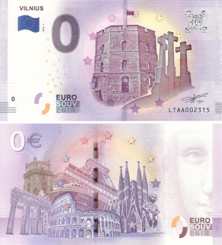 фото Литва 0 ЕВРО 2018 «Город Вильнюс» UNC