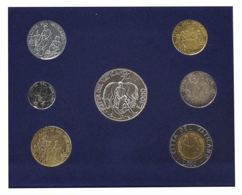 фото Ватикан набор из 7 монет 1994 AU-UNC Римский папа - Иоанн Павел II 16-й год правления