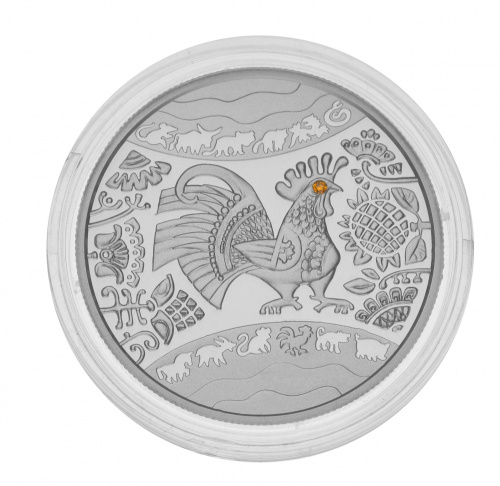 фото Украина 5 гривен 2017 Серебро Proof Восточный календарь - Год петуха (Ag 925, пол-унции, 15,55 грамм)