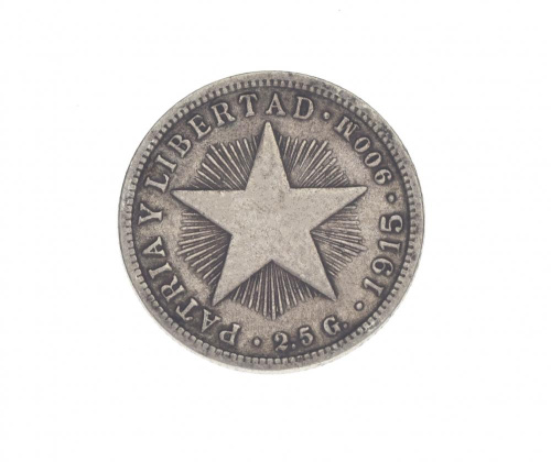 фото Куба 10 песо 1915 Серебро F-VF