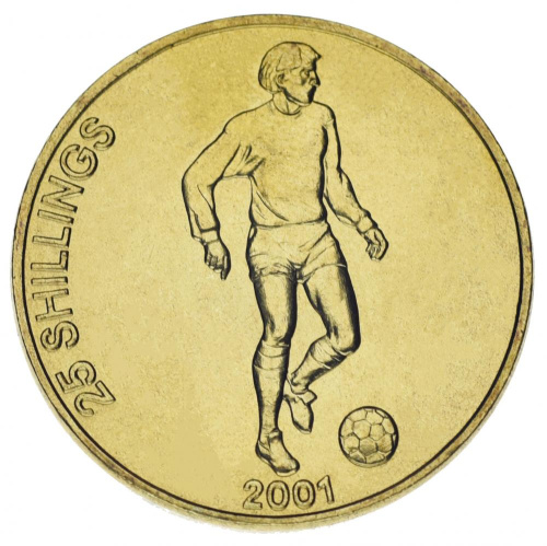 фото Сомали 25 шиллингов 2001 UNC Футбол (KM#103)