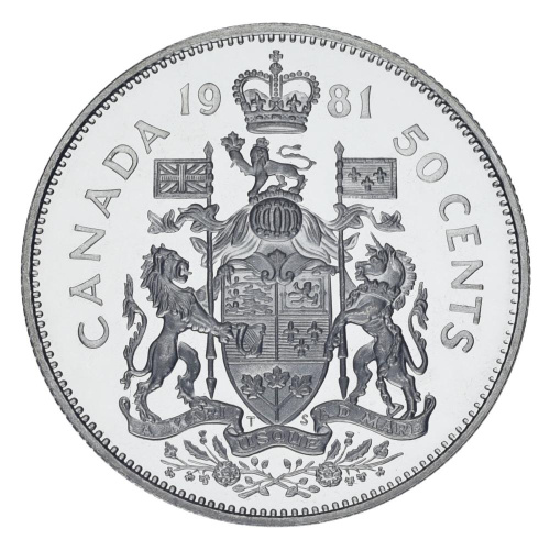 фото Канада 50 центов 1981 AU-UNC