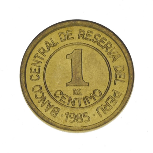 фото Перу 1 сентимо 1985 VF-AU
