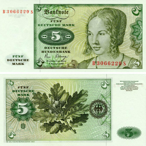фото Германия 5 марок 1980 UNC ФРГ (P30b)
