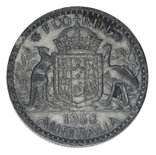 фото Австралия 1 флорин 1958 Серебро F-VF