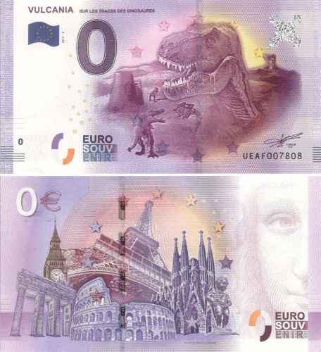 фото Франция 0 ЕВРО 2017 «Вулкания. Динозавры» UNC