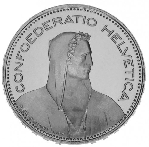 фото Швейцария 5 франков 2016 UNC