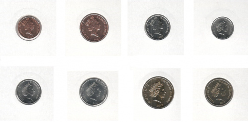 фото Соломоновы острова набор из 8 монет 1996-2012 UNC 1, 2, 5, 10, 20, 50 центов, 1, 2 доллара